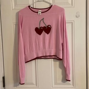 Victoria's Secret Pink Sweater with Red Trim